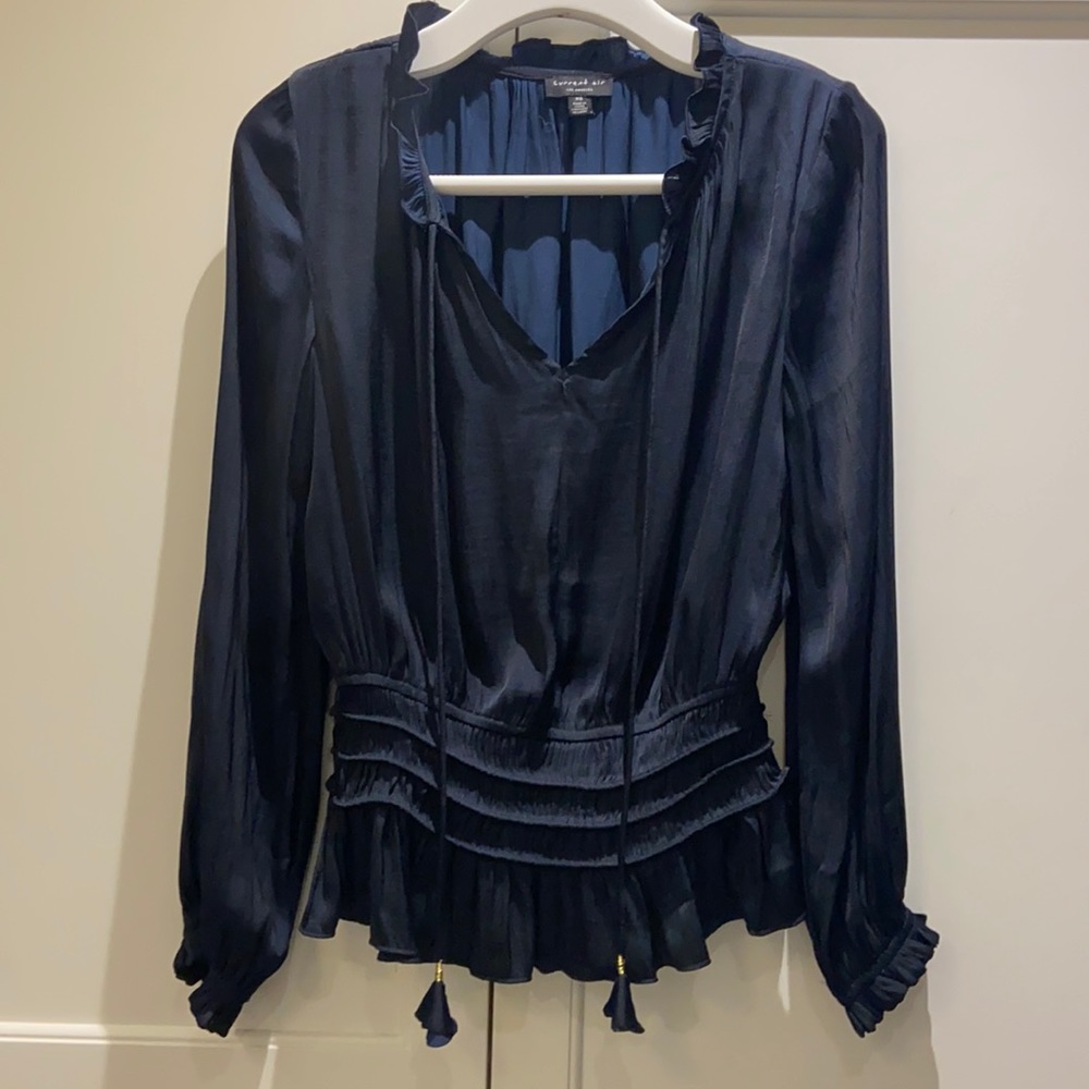 Beautiful navy silky top